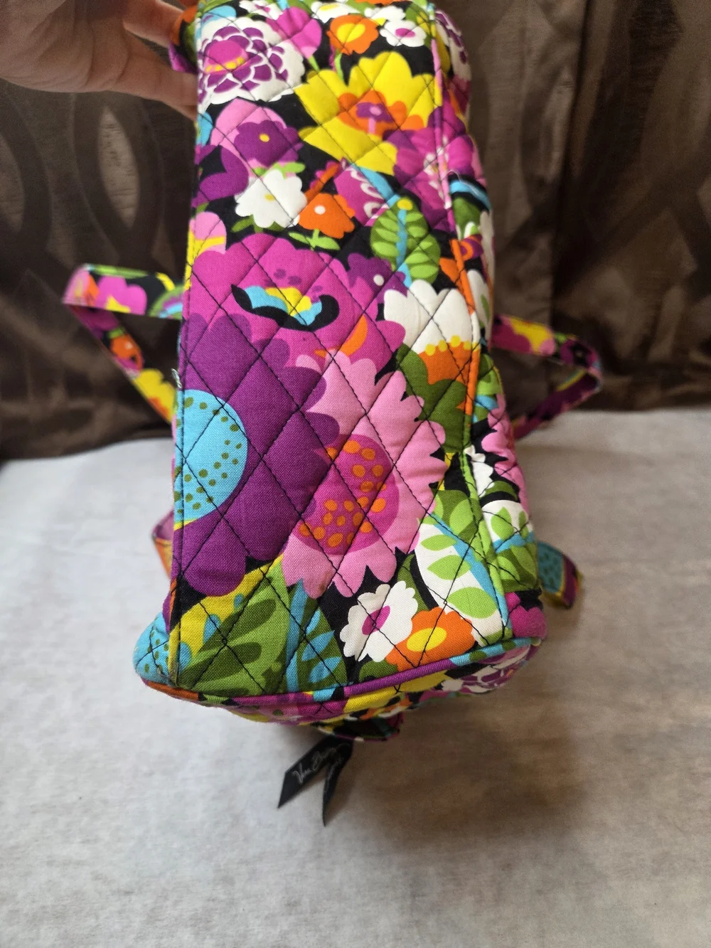 Vera Bradley Multicolor Floral Quilted Shoulder Bag - Purple Dominant